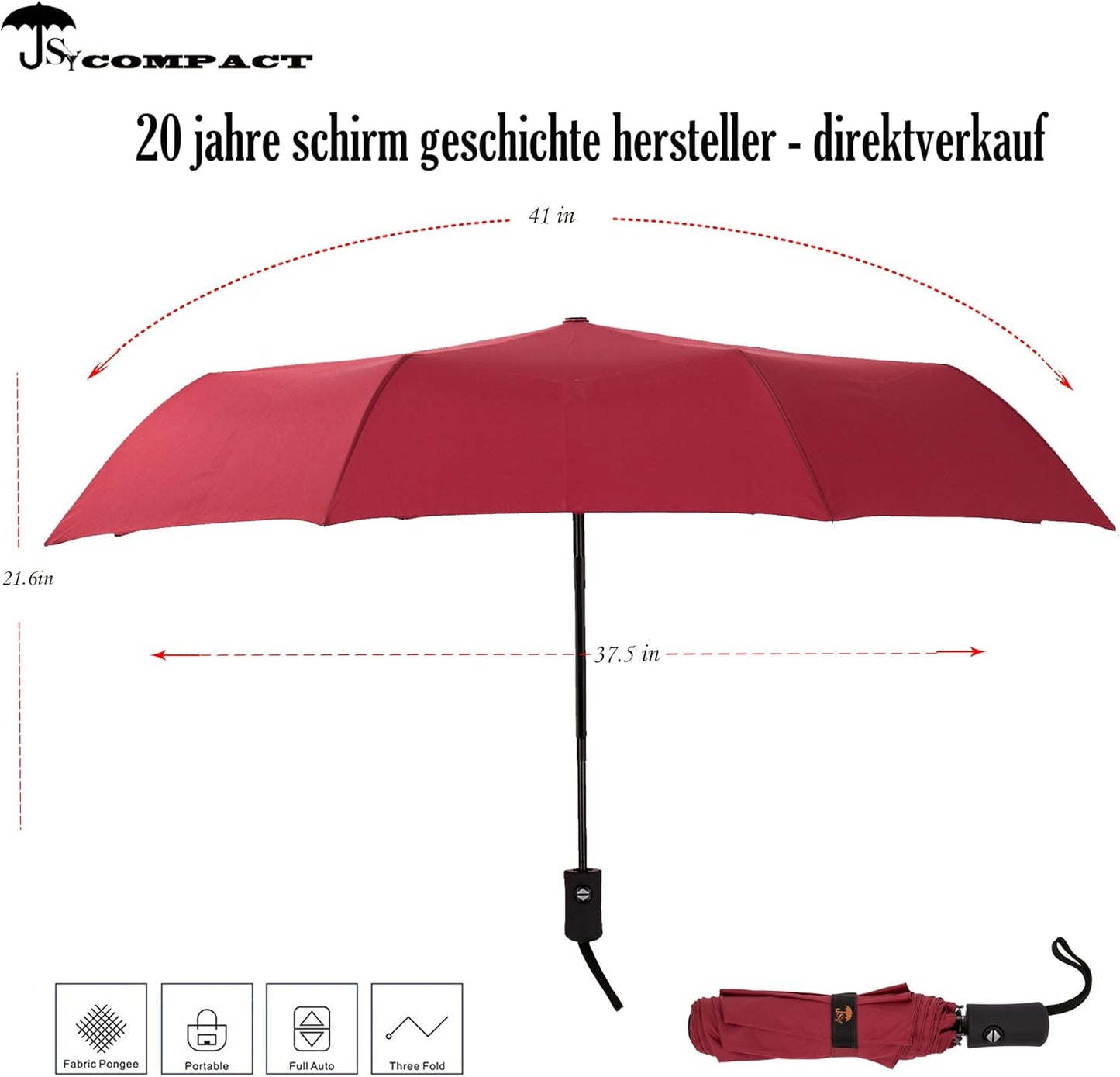 SY COMPACT Travel Umbrella Windproof Automatic Umbrellas Small Compact UV Sun Protection Factory