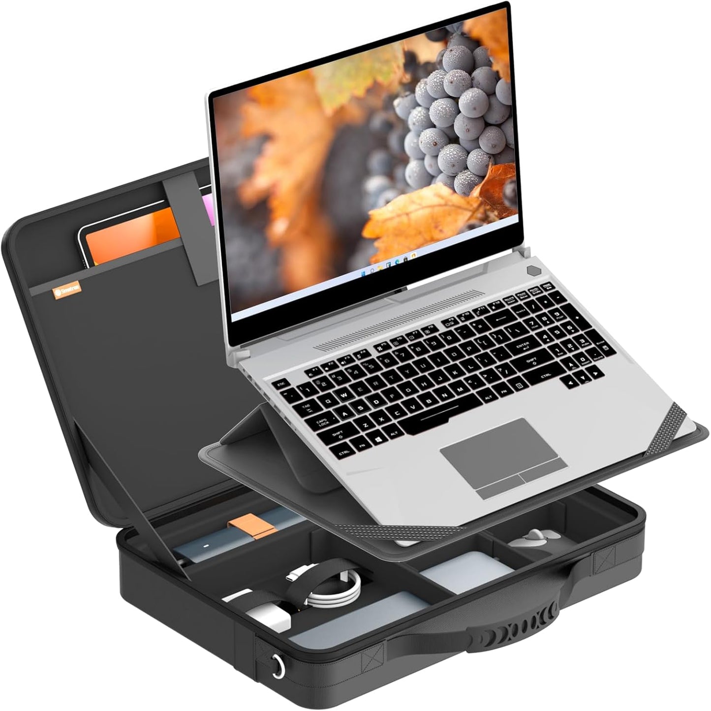 Smatree MobileBase Laptop Shoulder Case with Stand for 15.6 inch MSI WS66 10T/11U, for Prestige 15/Stealth GS66/Delta 15/Summit B15 A11M, for Modern 15/15A/15H(Not fit MSI 16inch) (A485S)