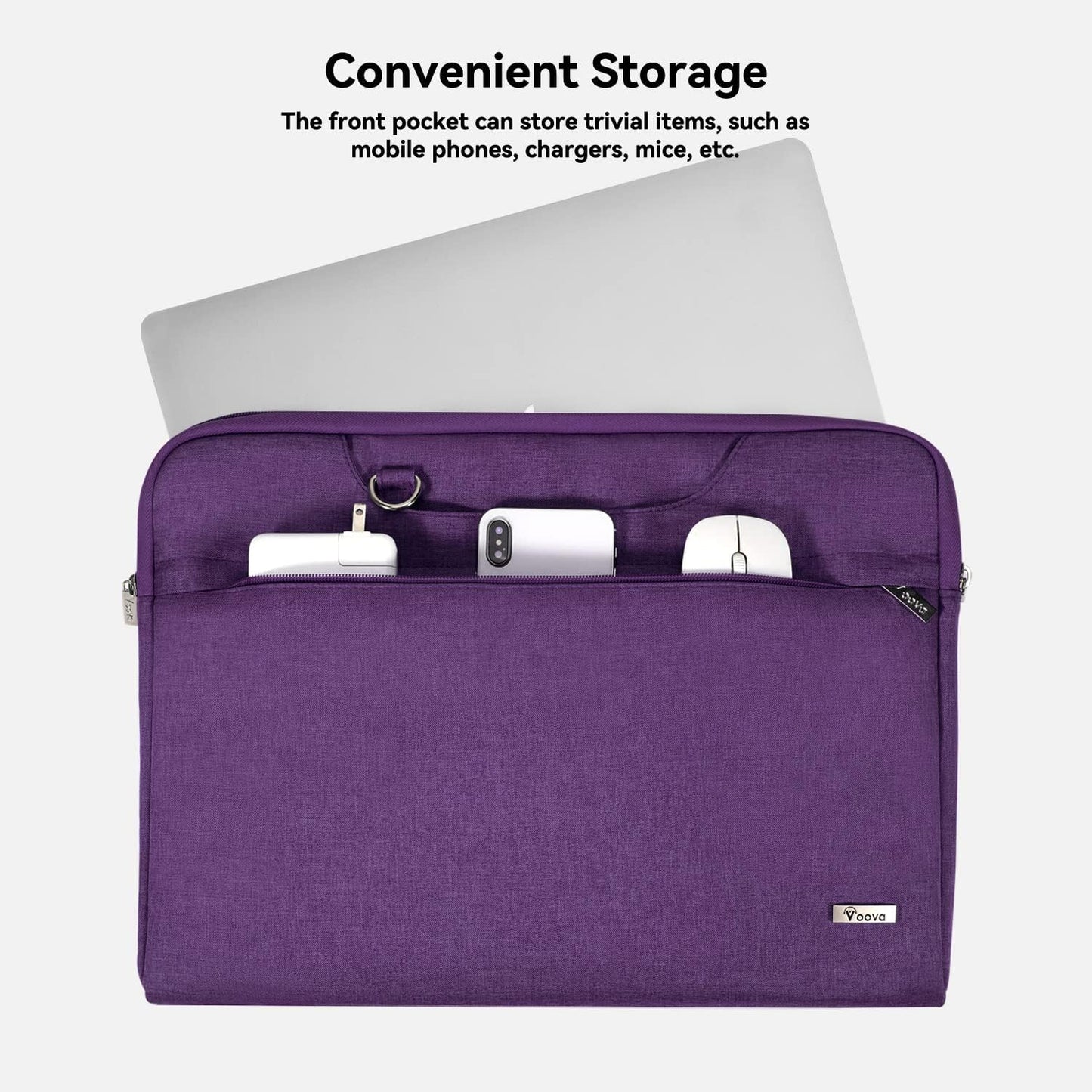 Voova Laptop Bag 13 14 Inch for Women, Waterproof Computer Sleeve Carrying Case with Shoulder