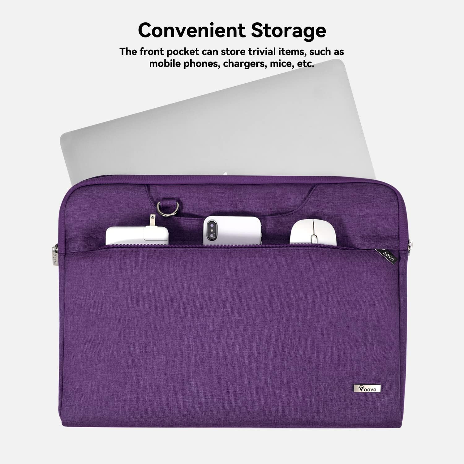 Voova Laptop Bag 13 14 Inch for Women, Waterproof Computer Sleeve Carrying Case with Shoulder