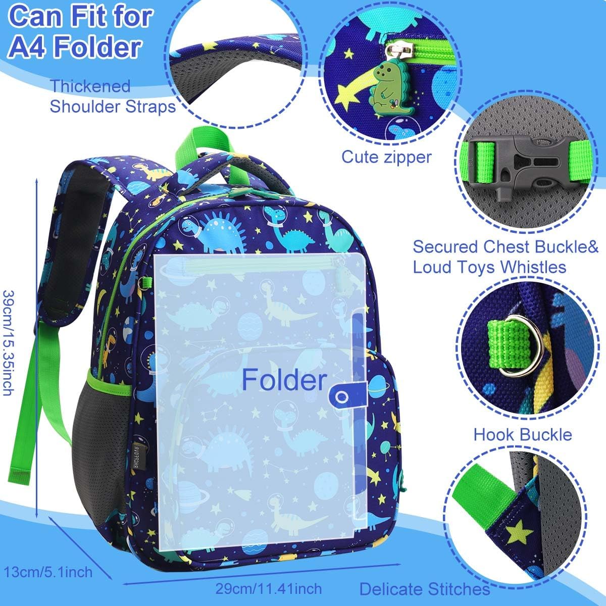RHCPFOVR Boys Backpack for Elementary School, Backpack for Girls 5-8, Lightweight Kids Backpacks