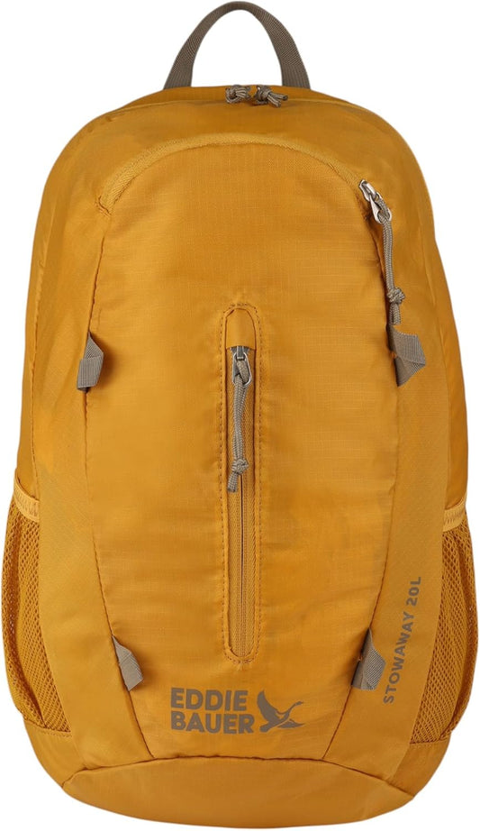 Eddie Bauer Stowaway Packable Backpack | Travel | Outdoor | Lightweight | Foldable | Durable | Ripstop Polyester | 20L - Field Gold