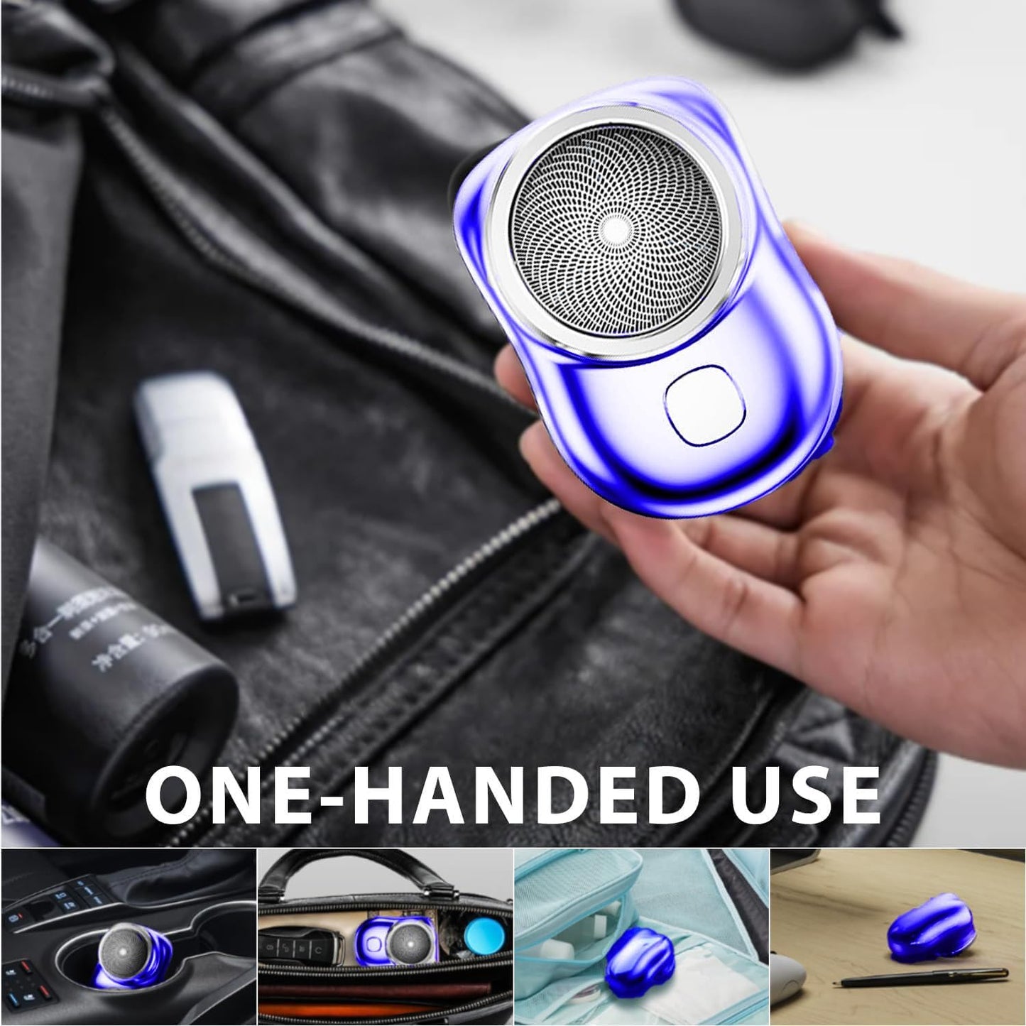 Mini-Shave Portable Electric Shaver,mini shavers for Men Women Father Day Gifts,Travel-Friendly mini Shaver,Lightweight Razor for Travel Office Business Trip (Blue)