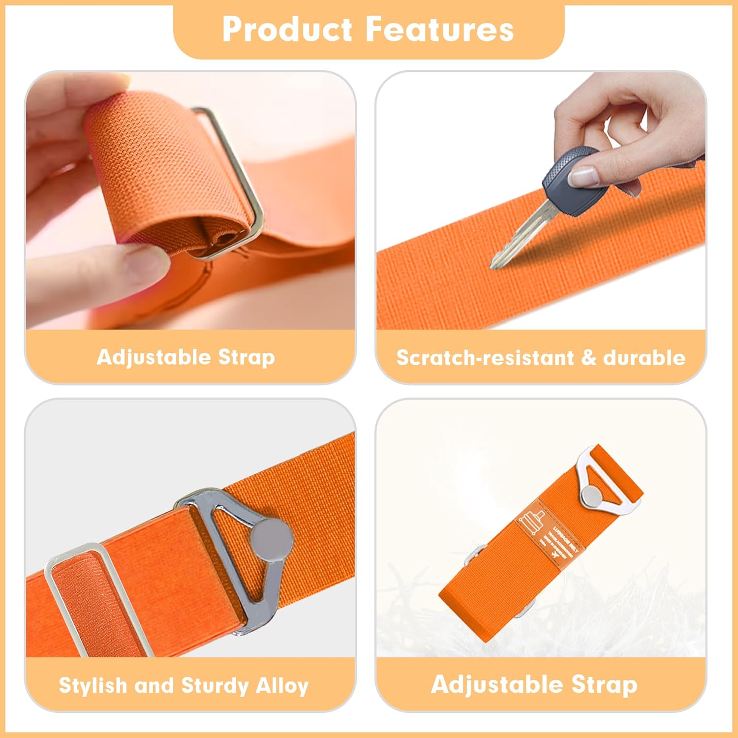 2-in-1 Travel Belt for Luggage Over Handle, Luggage Belt for Carry on Bag, Suitcase Straps, Add a