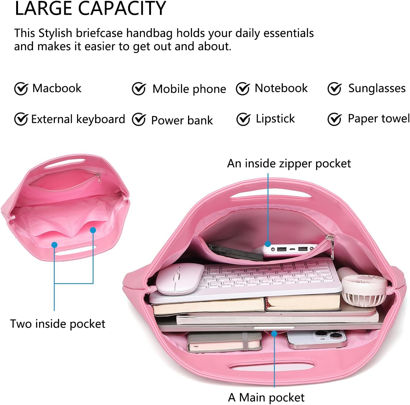 Official Document Computer Bag Stylishly Sleek with Multiple Compartments and Easy to Carry Design