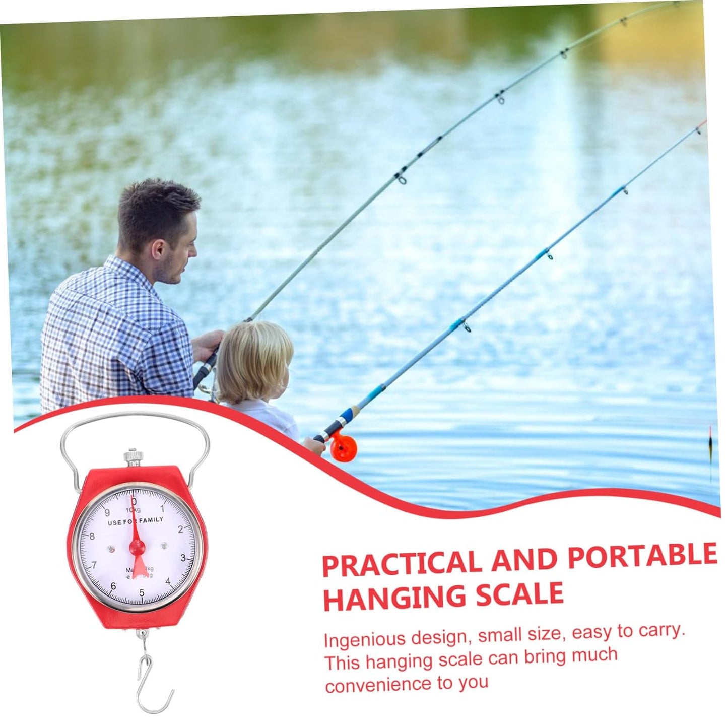 Small Handheld Scale Fish Scales Digital Weight Luggage Travel Luggage Easy to Carry