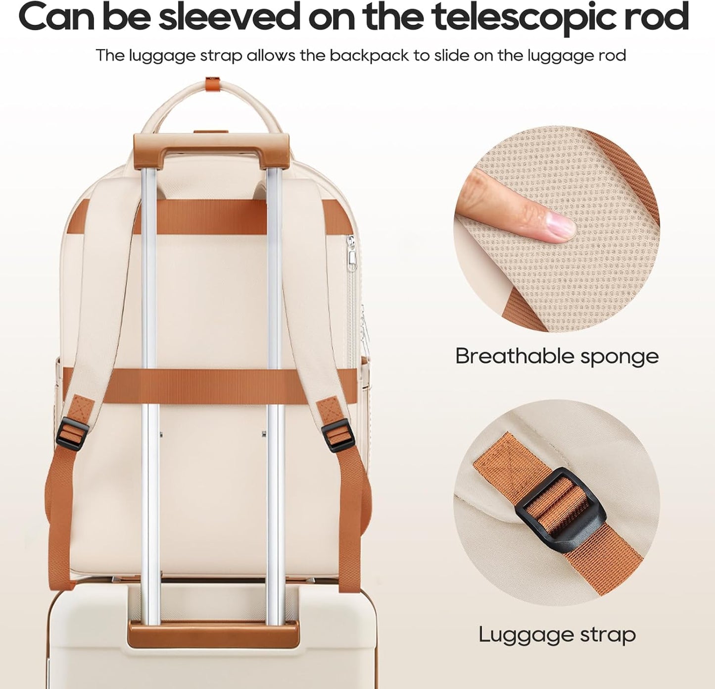 imiomo Carry on Luggage Airline Approved with TSA Lock, Hard Shell 20 Inch Travel Carry-on Suitcase with Spinner Wheels and Charging Port, White