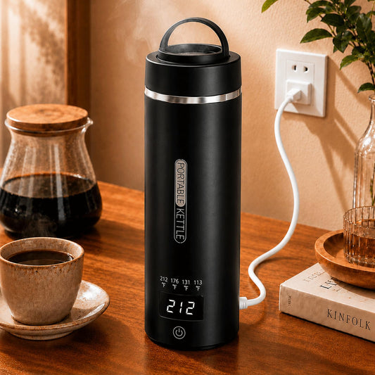 Travel Kettle, Portable Electric Kettle for 4 Temperature Controls, Black
