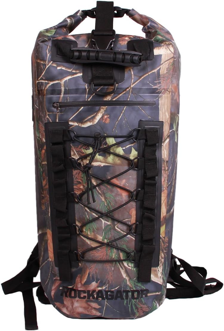 Rockagator Waterproof Backpacks - Hydric Series 40 Liter Hunting Camouflage Quick-Submersion Waterproof Backpack, River Dry Bag for Canoeing, Kayaking or Rafting, Camo