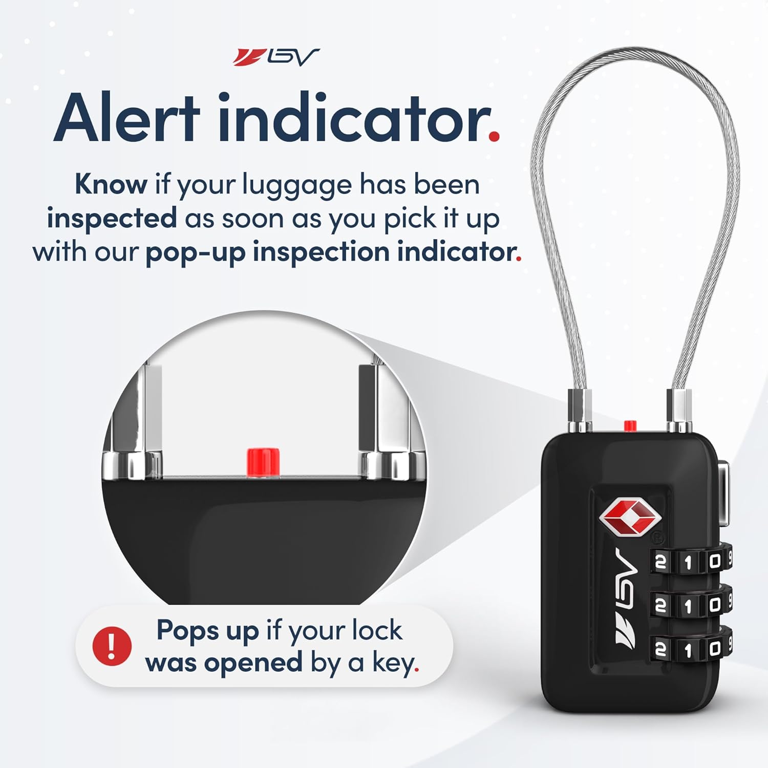 TSA Accepted Luggage Travel Lock, Set-Your-Own Combination Lock for School Gym Locker, Luggage