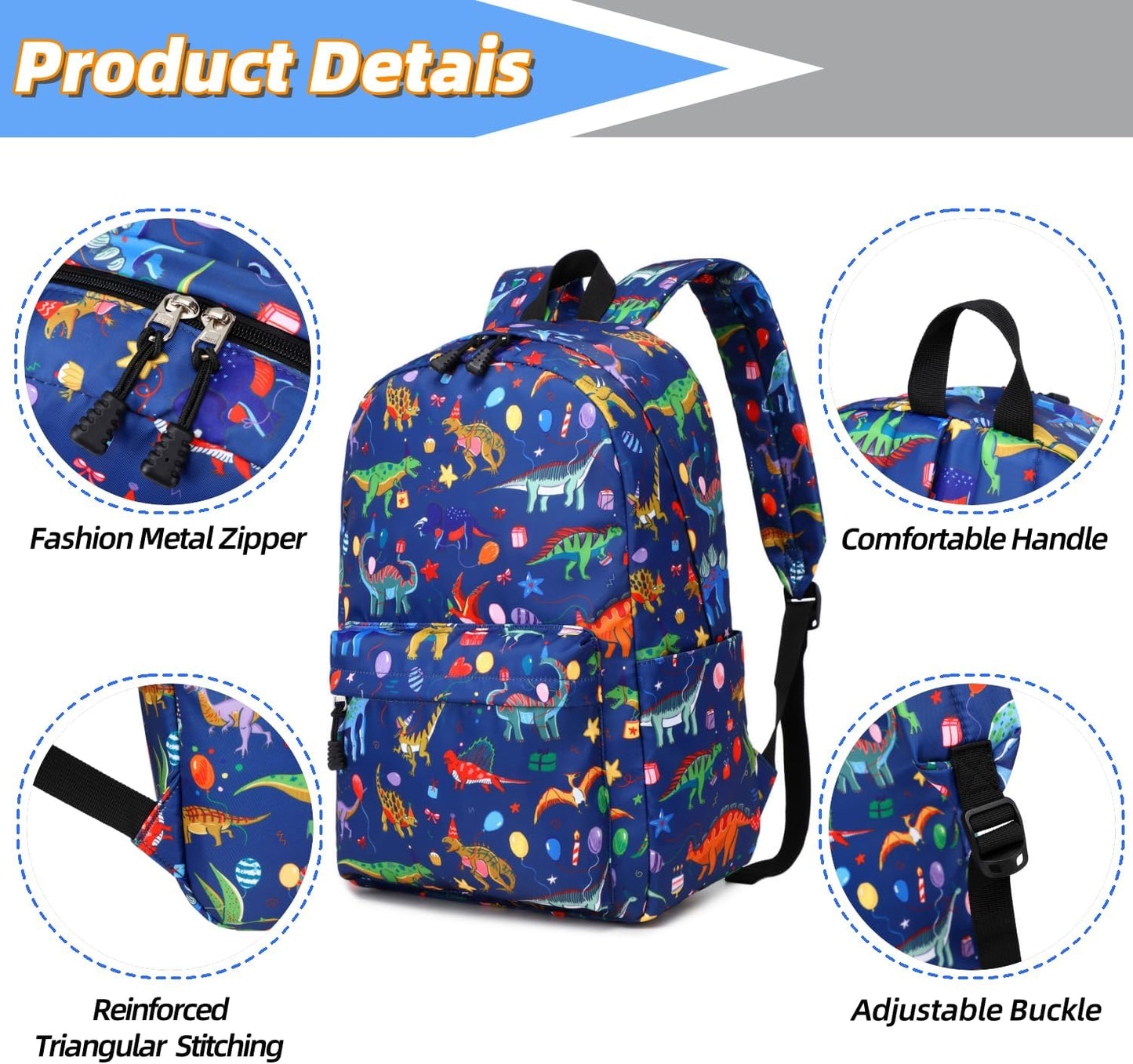 Backpack For Boy Elementary School Bookbag Durable Kid's Backpack Lightweight Travel Daypack