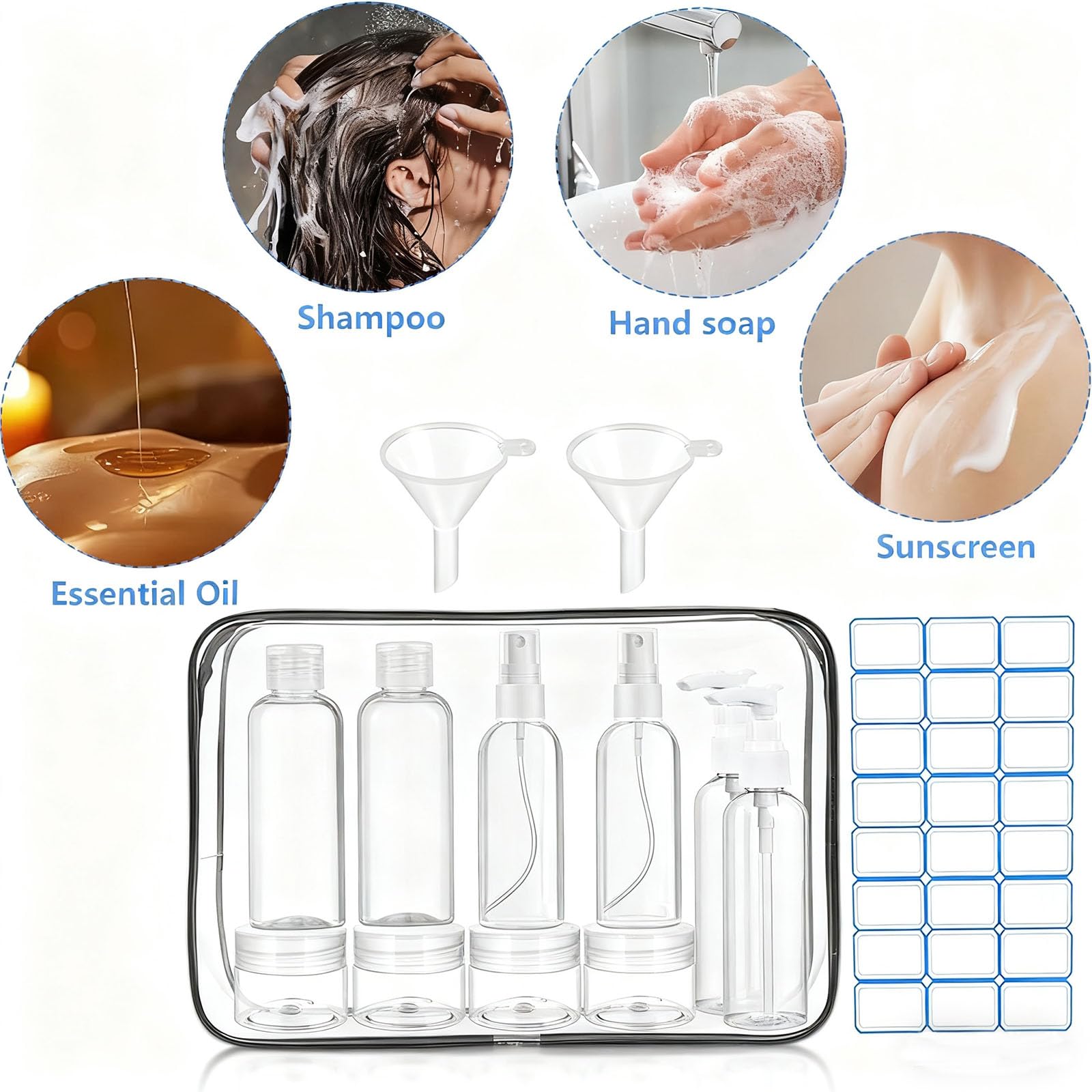 DTDNZKN 14 Pack Travel Bottles Set for Toiletries TSA Approved