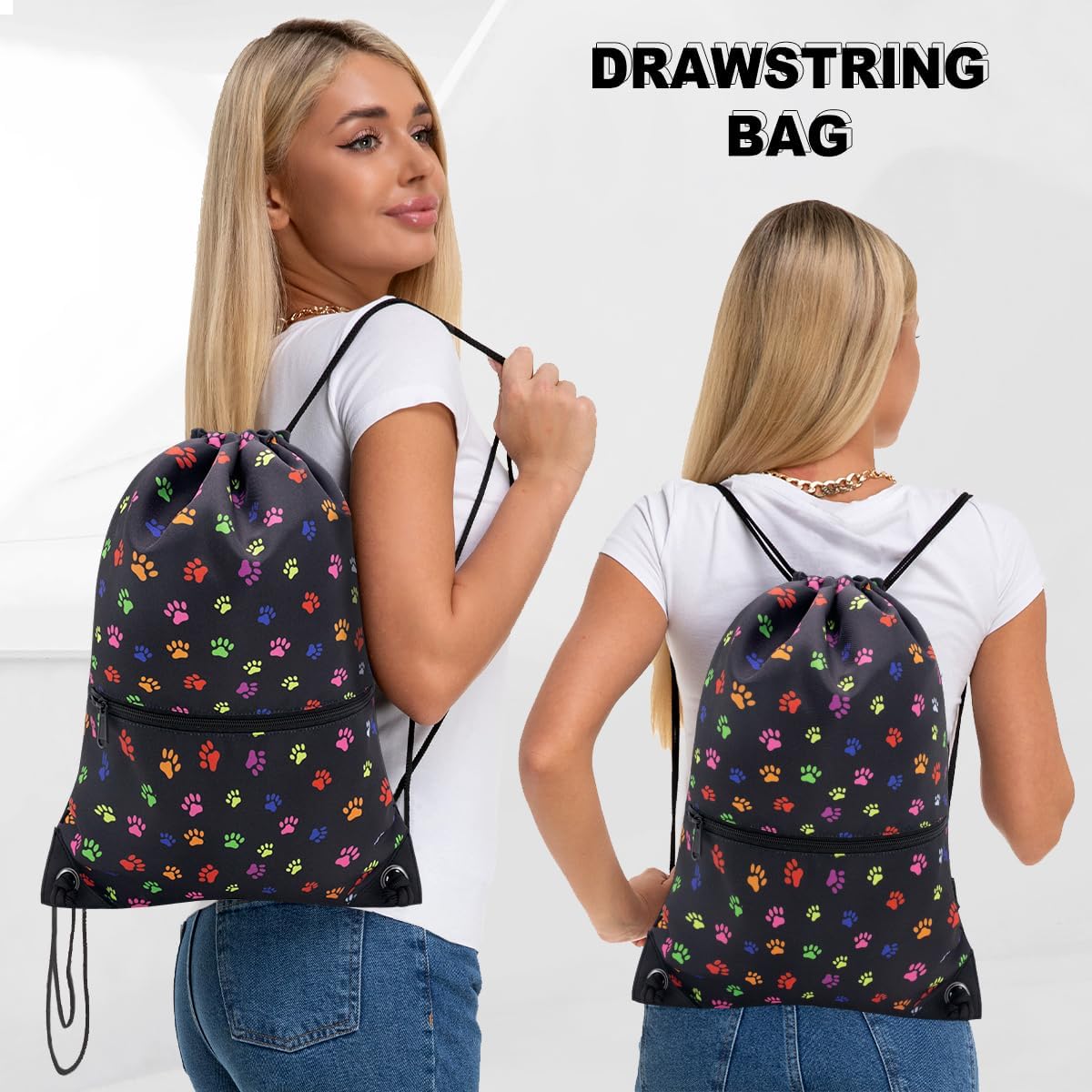 HOLYLUCK Drawstring Backpack Bag Sport Gym Sackpack