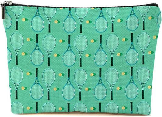 Tennis Gifts, Inspirational Tennis Makeup Bag, Tennis Accessories Tennis Gift Cosmetic Bag Toiletry Bag, Tennis Player Graduation Birthday Gifts for Women Girls Tennis Lovers Sister Tennis Team