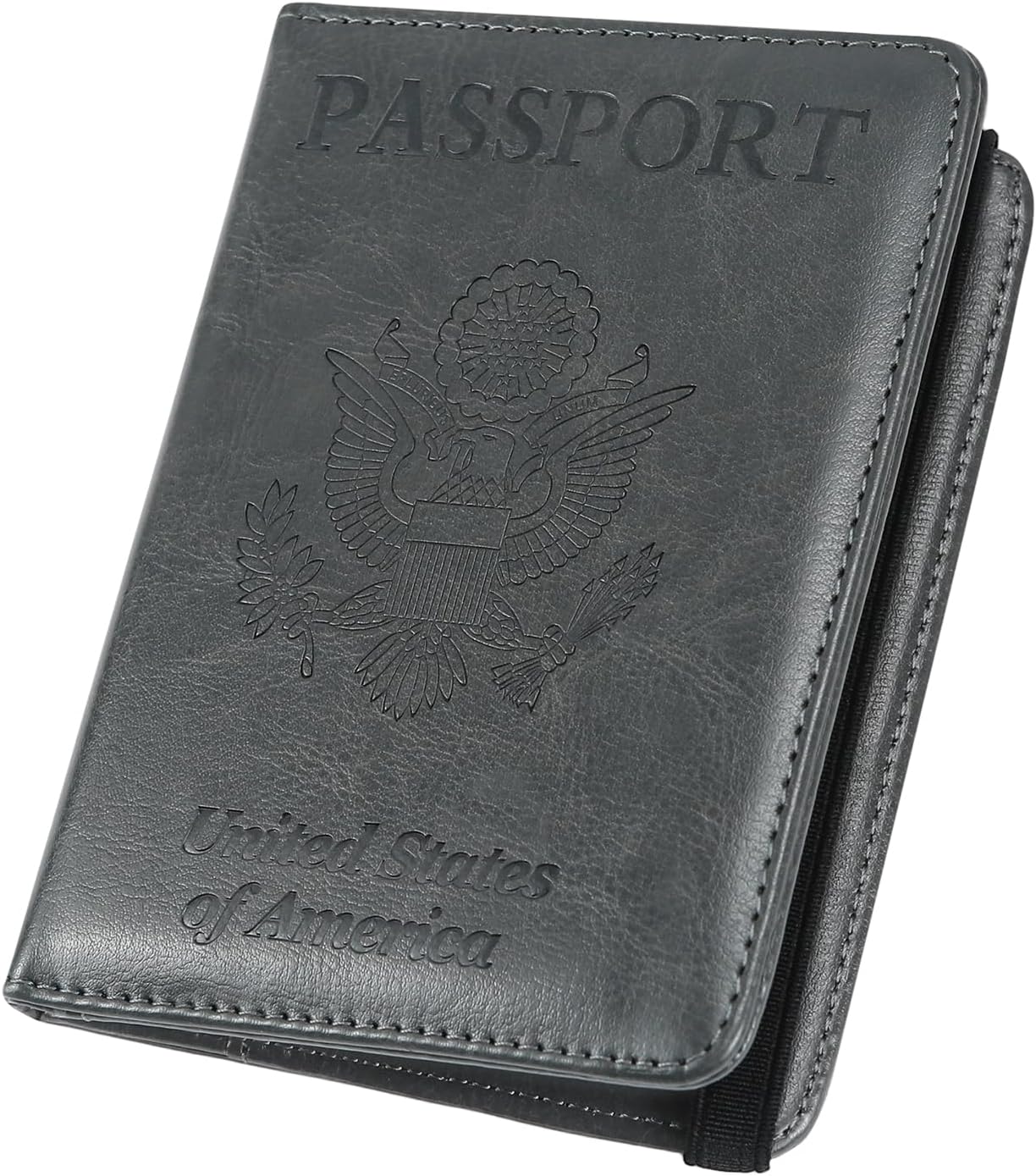 ILIYAH-Passport Cover-Passport Holder for Travel Women/Men Passport Wallet Case Travel Accessories Card Holder Wallet Unisex Travel Gifts(Deep Grey)