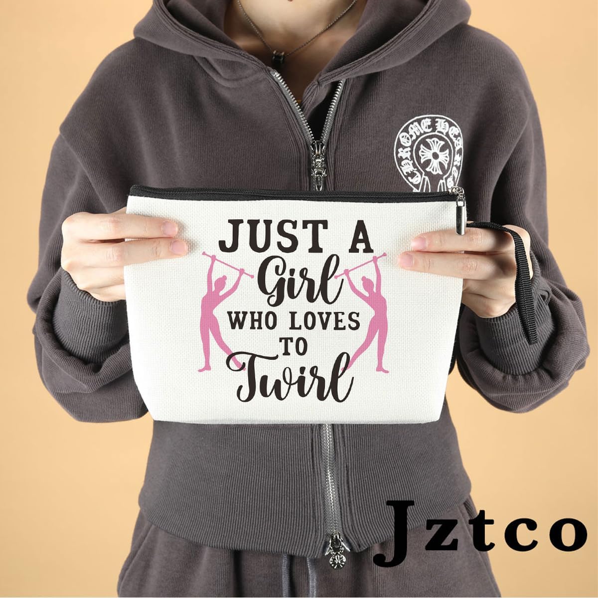 Baton Twirling Gift Cosmetic Bag Baton Gifts Twirling Toiletry Bag Graduation Funny Makeup Bag Gymnastic Gifts Birthday Gifts for Women Teens Girls Girlfriend Twirler Gymnast Twirling Lover Sister