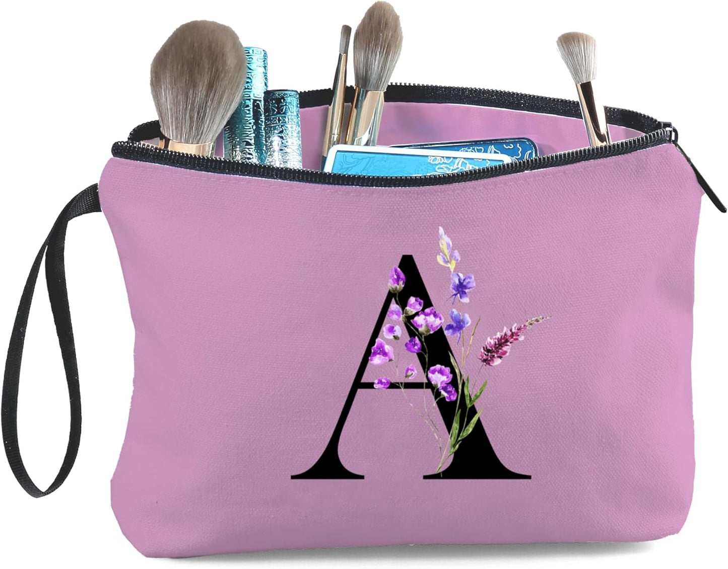 SEAMOON Maid of Honor Friendship Birthday Gifts for Women Her Aunt Sister Bridesmaid Coworkers Bride Personalized Makeup Cosmetic bag with Mirror Mothers Day Christmas Graduation A