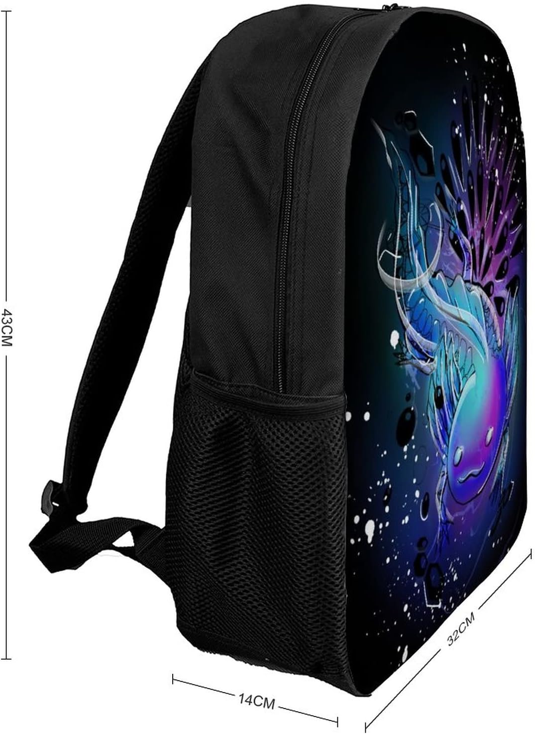 Axolotl Backpack, Waterproof Bookbag for Boys Girls Back to School 17 Inch