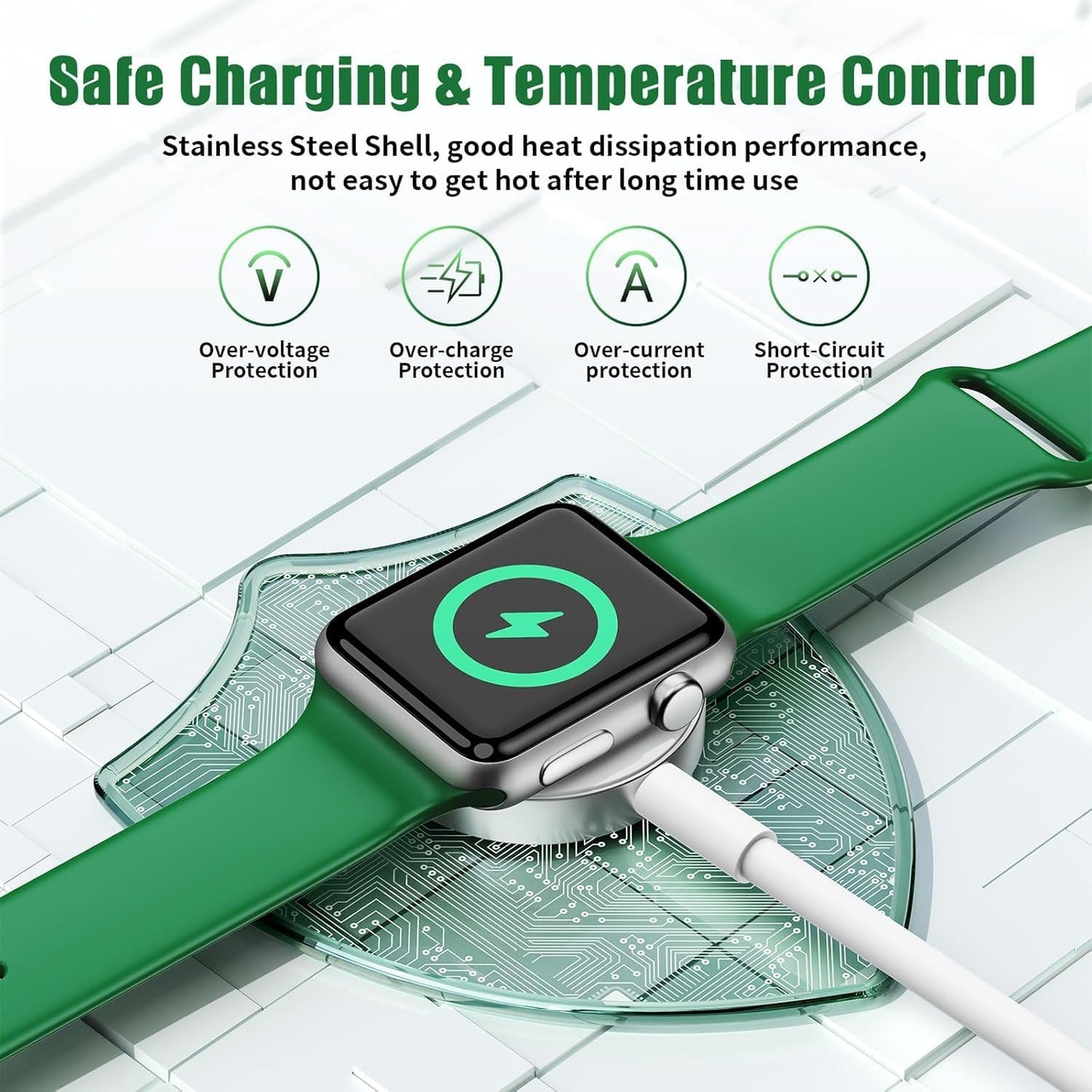 Apple Watch Charger Fast Charging, USB C iWatch Charging Cable Cord 6ft and Type C Wall Charger Block Plug, iPhone Watch Cable for Apple Watch Series Ultra 2/Ultra/Series 9/8/7/SE/6/5/4/3/2/1