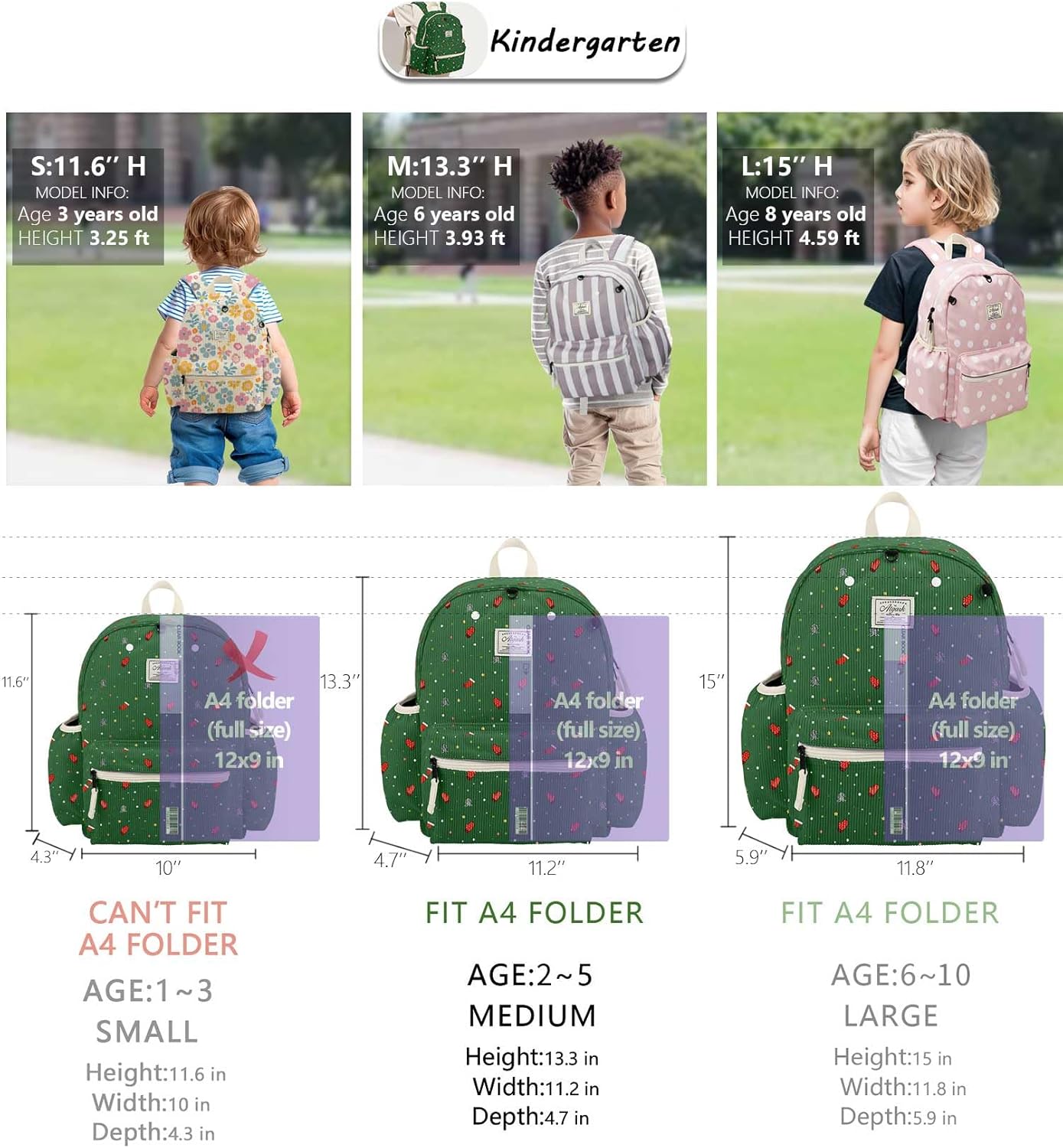 Corduroy Toddler Backpack for Girls 2-5: Preschool Backpack for Girls