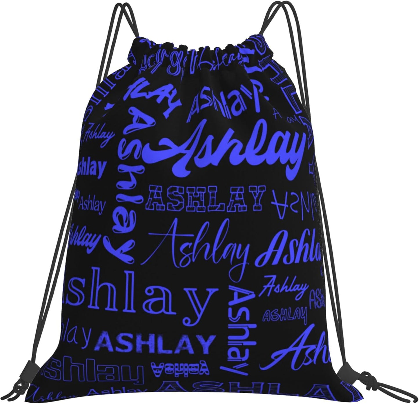 Personalized Drawstring Bag with Your Name Drawstring Backpack for Men Women Small Gym Beach Shopping Sport Yoga Bag (Custom Name-8)
