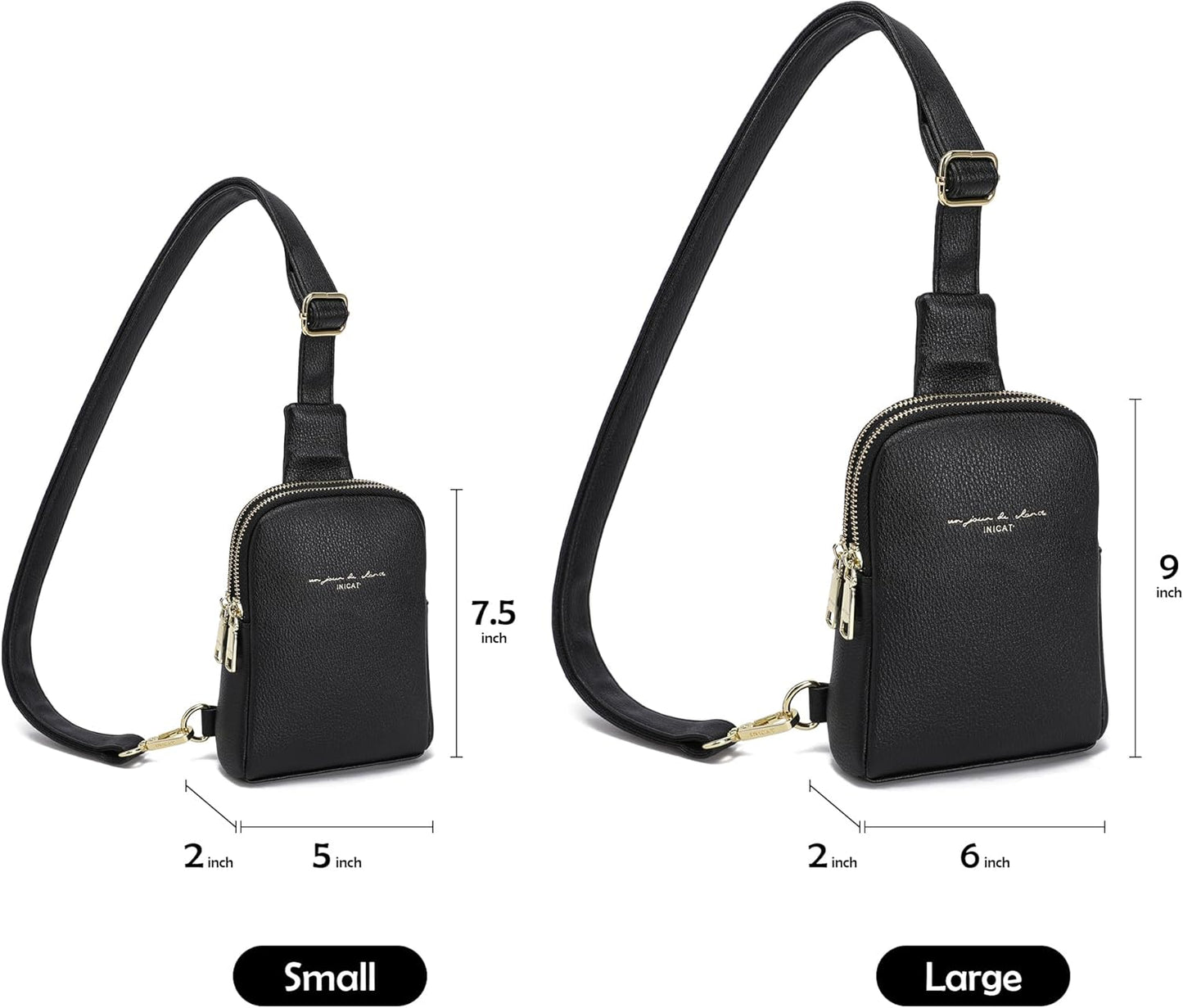 INICAT Travel Small Sling Bag Faux Leather Crossbody Bags Women Cross Body Bag Purses for Woman