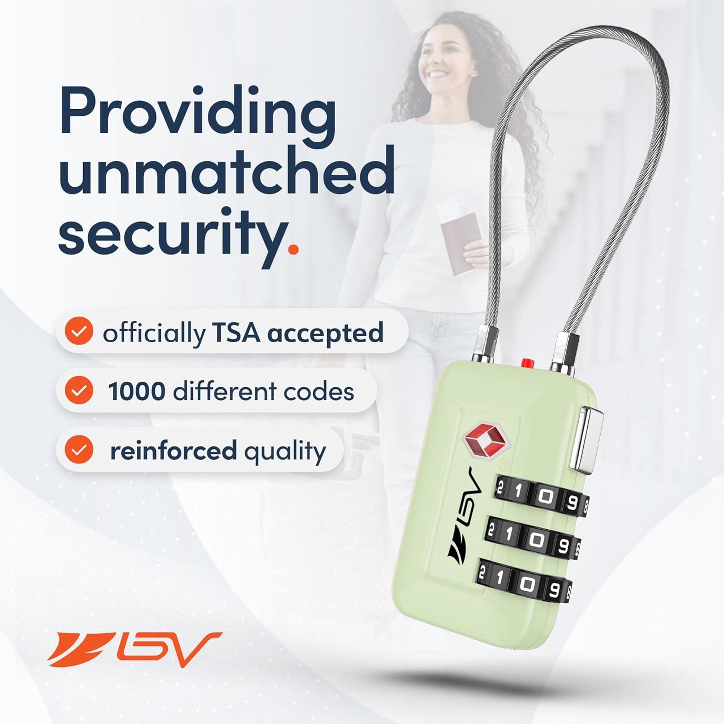 TSA Accepted Luggage Travel Lock, Set-Your-Own Combination Lock for School Gym Locker, Luggage Suitcase Baggage Locks, Filing Cabinets, Toolbox, Case (Mint Green, 4 Pack)