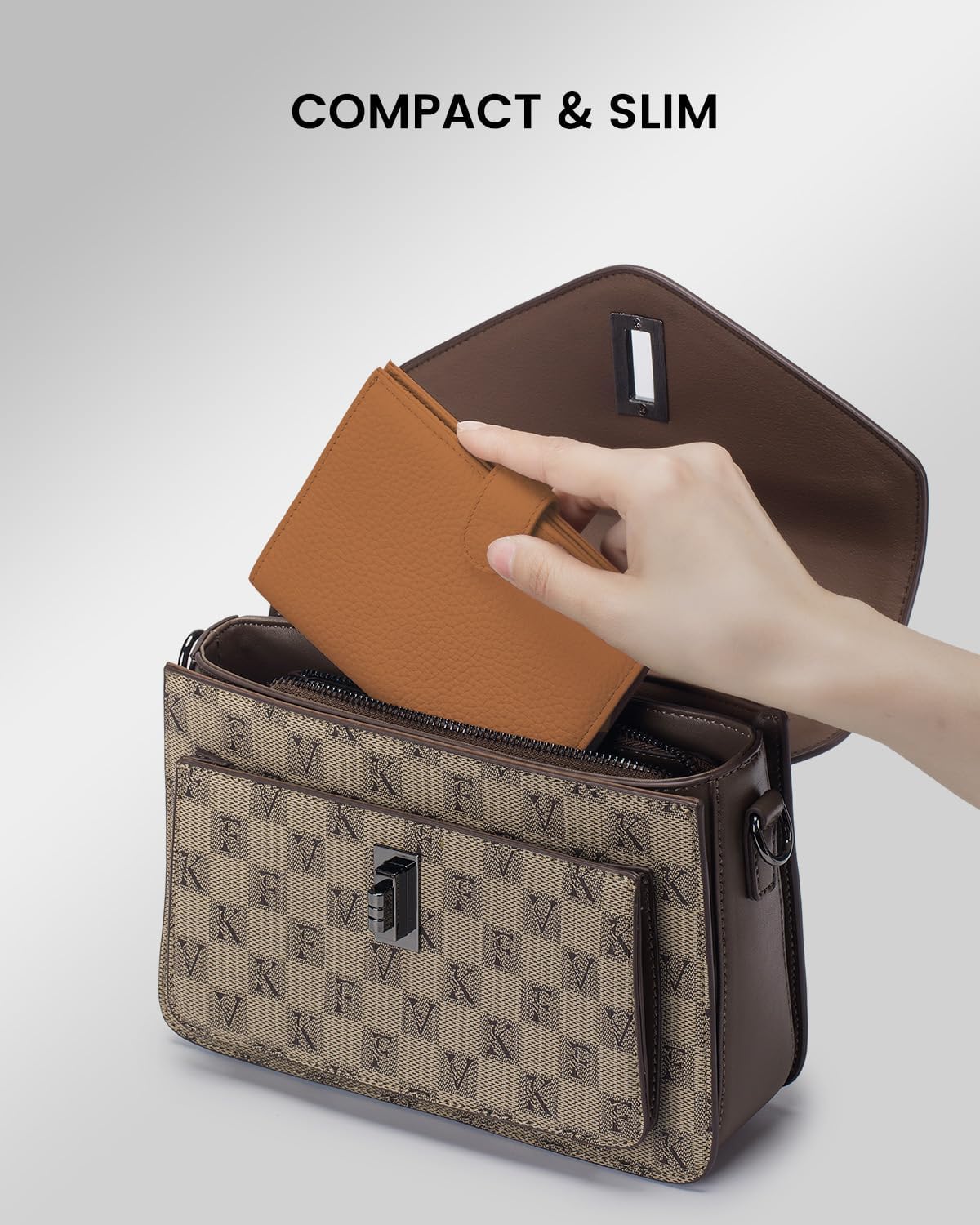 RFID Passport Holder Travel Wallet Compact for Women, Leather Passport Wallet with Card