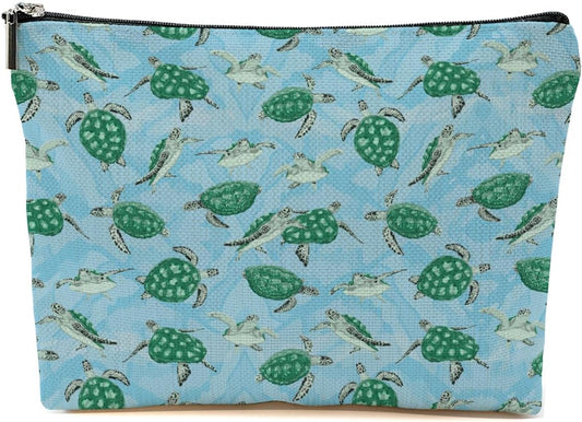 Sea Turtle Makeup Bag Sea Turtle Gifts Travel Accessories Bag Turtle Stuff Mothers Day Christmas Birthday Gift Ideas for Women Animal Lovers Grandma Teen Girls Girlfriend Friendship Appreciate Gift