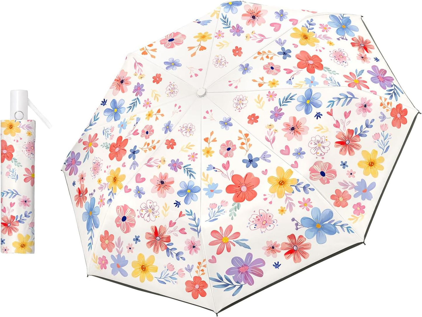 Kids Folding Umbrella Toddler Umbrella with UV Protection Portable Auto Open/Close Anti-rebound Safe Design Windproof, Compact, Lightweight Cute Umbrella for Girls & Boy