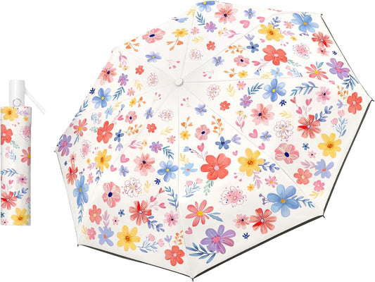 Kids Folding Umbrella Toddler Umbrella with UV Protection Portable Auto Open/Close Anti-rebound Safe Design Windproof, Compact, Lightweight Cute Umbrella for Girls & Boy
