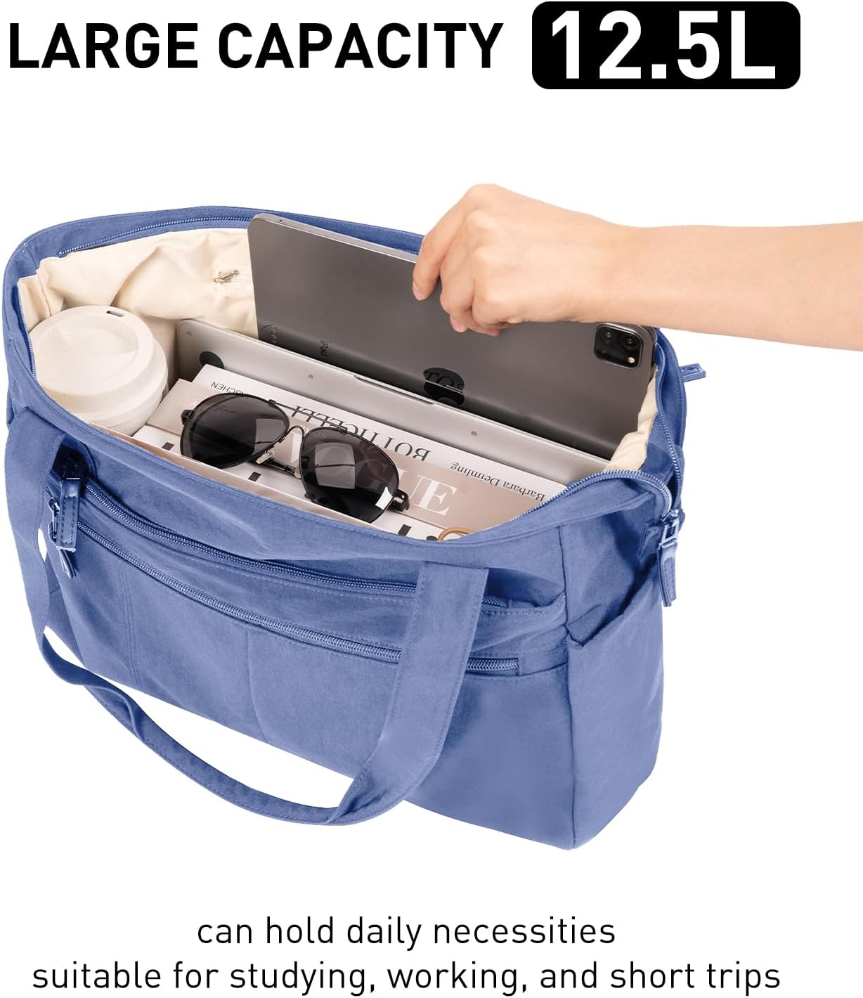 Tote Bag for Women Shoulder Bag Work Bags with Zipper Lightweight Handbags for Travel,Work,School