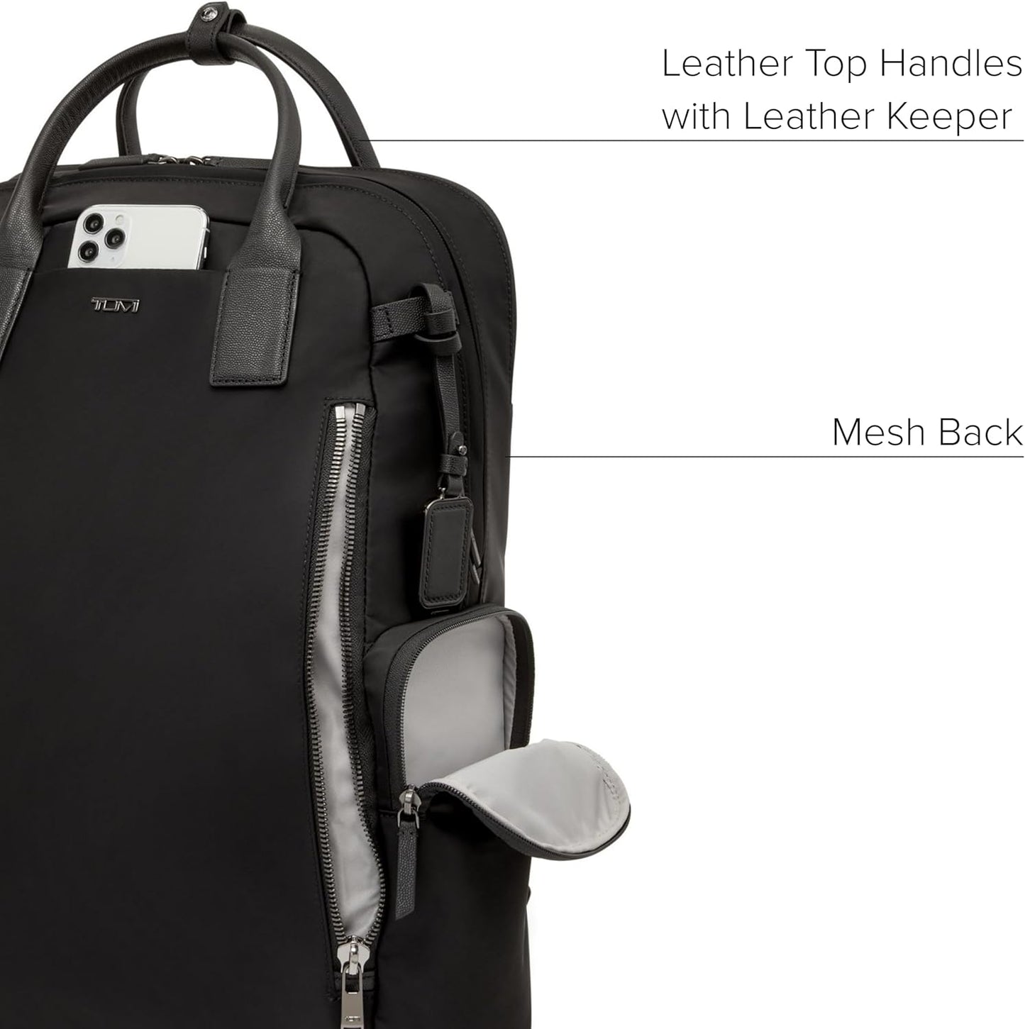TUMI - Voyageur Atlanta Backpack - Travel Backpack for Women - For Business, Commute - Holds Up to 17" Laptop - Black & Gunmetal Hardware
