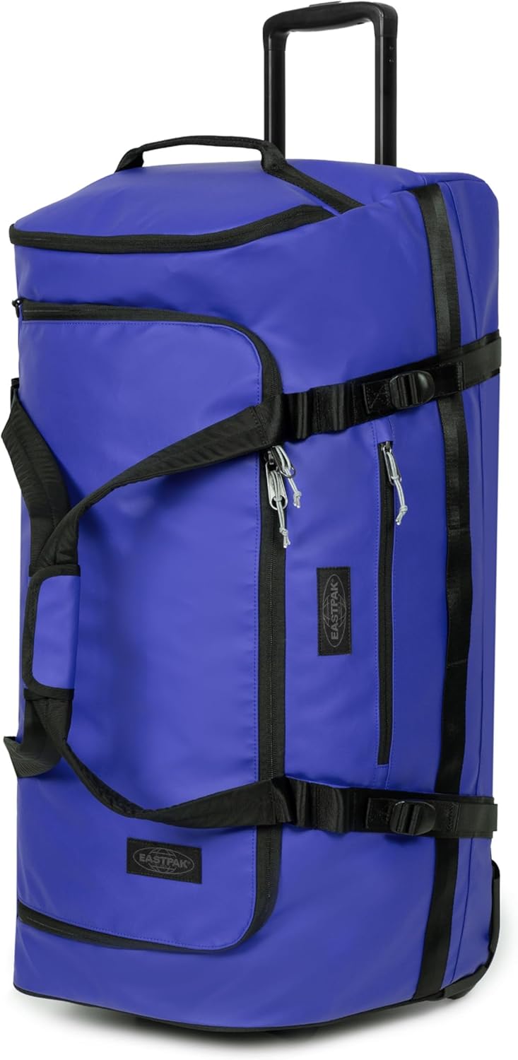 Eastpak Duffel Pack Wheel L – 90L Wheeled Duffel with Telescopic Handle, Convertible Backpack Straps, Weatherproof Finish & Gear Loops