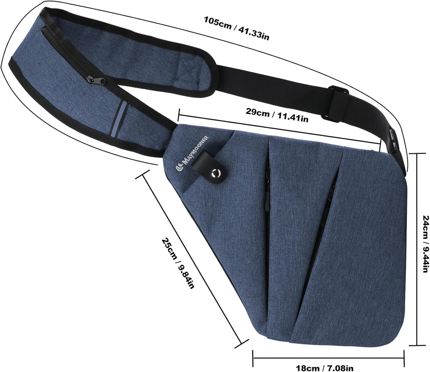 Men Small Sling Shoulder Crossbody Bag Anti-theft One Strap Casual Chest Bags Slim Backpack Outdoor Hiking Biking