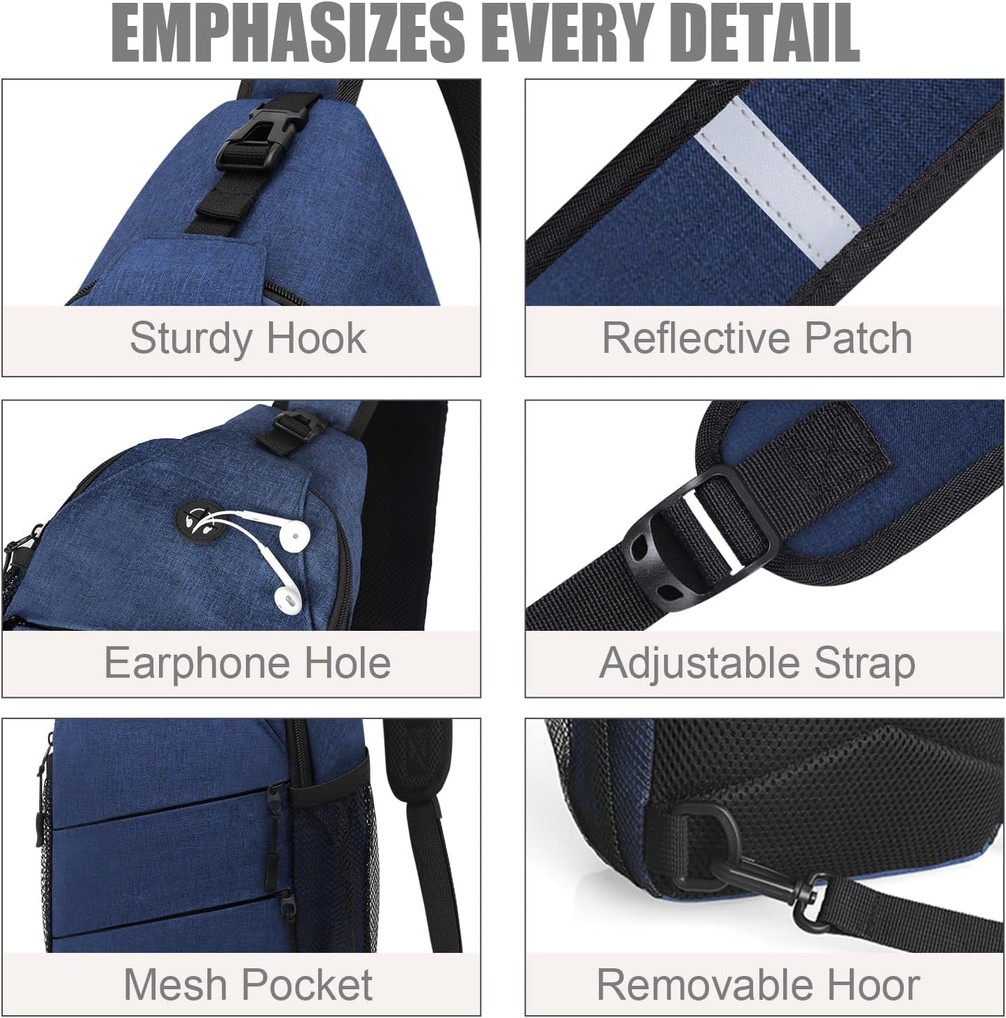 Crossbody Bags for Women Men Trendy Sling Bag Backpack Casual Chest Bag with Convertible Shoulder