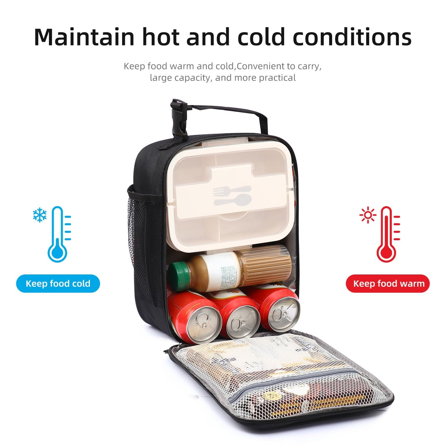 Lovoeo Lunch box Lunch bag for men women Insulated Lunchbox Lunch bags for Work Picnic Travel