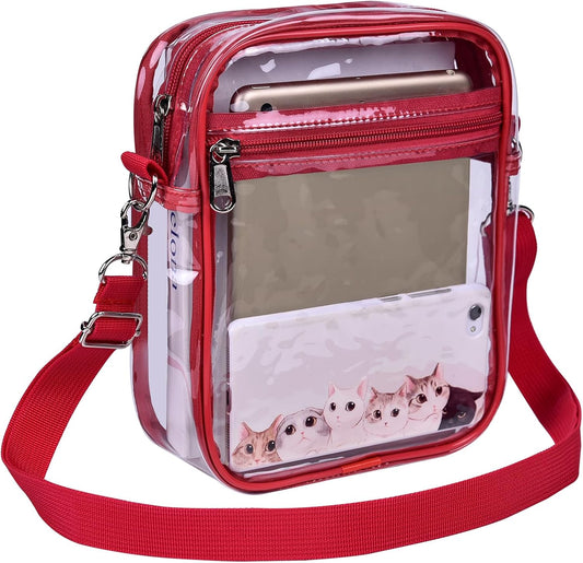 USPECLARE Clear Purse Stadium Transparent Messenger Bag Stadium Approved for Men and Women Clear CrossBody Bag