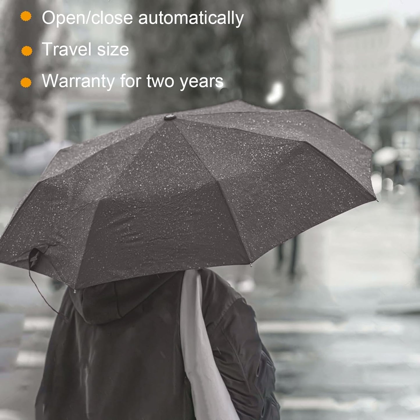SIEPASA Two Pack The Original Portable Travel Umbrella for Rain Windproof, Perfect Car Golf Umbrella, Backpack, and On-the-Go.(Black & Navy Blue, 2 Pack)