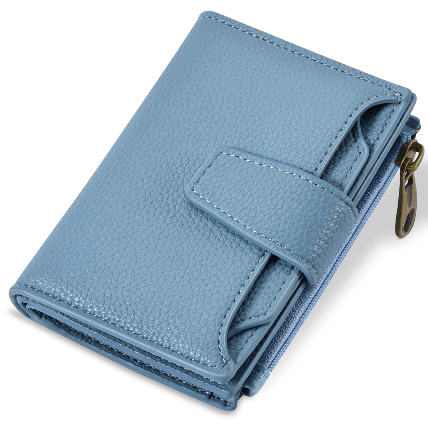 Airkit Small Wallet Women RFID Blocking Soft Leather Bifold Compact Card Holder Wallet for Women
