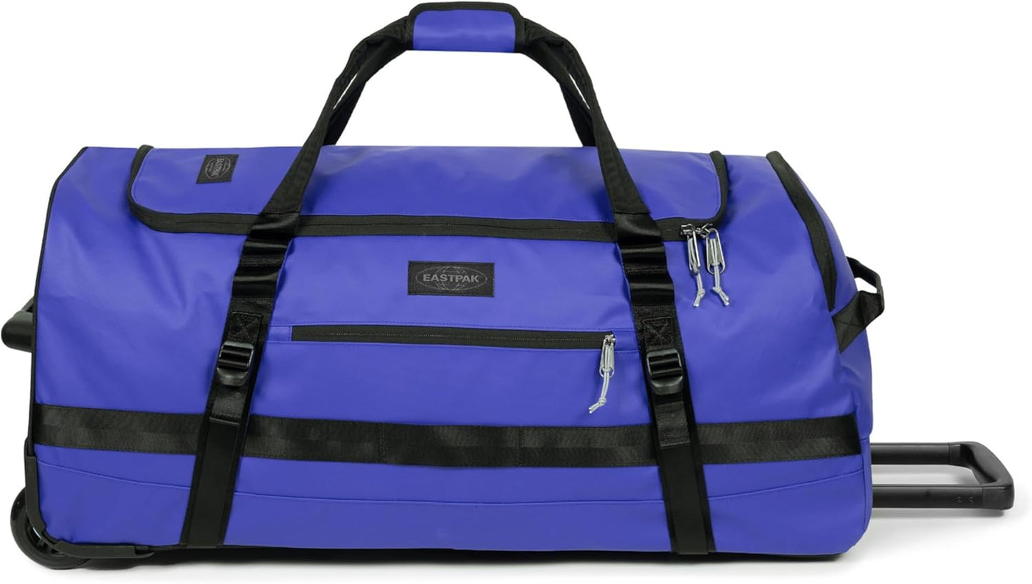 Eastpak Duffel Pack Wheel L – 90L Wheeled Duffel with Telescopic Handle, Convertible Backpack Straps, Weatherproof Finish & Gear Loops