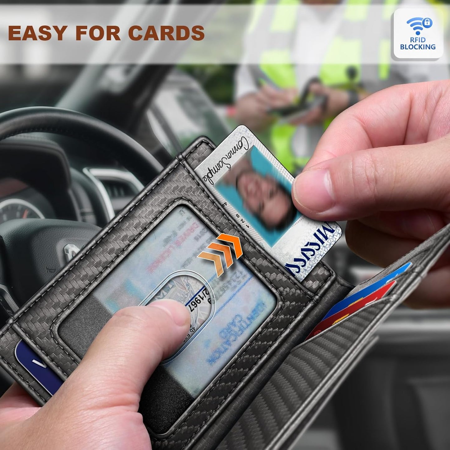 BULLIANT Magnetic Closure Slim Wallet-Genuine Leather Front Pocket Wallet for Men,RFID Blocking,Holds 12 Cards and Money Clip
