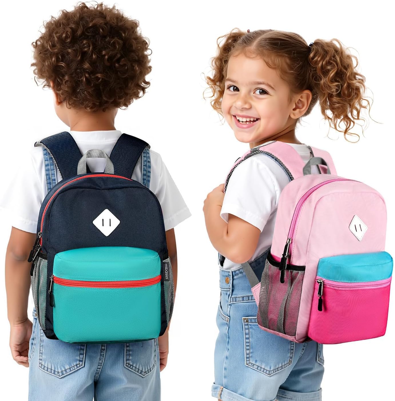 mibasies Toddler Backpack for Boys 2-4: Preschool Backpacks for Boys - Cute Kids Backpack