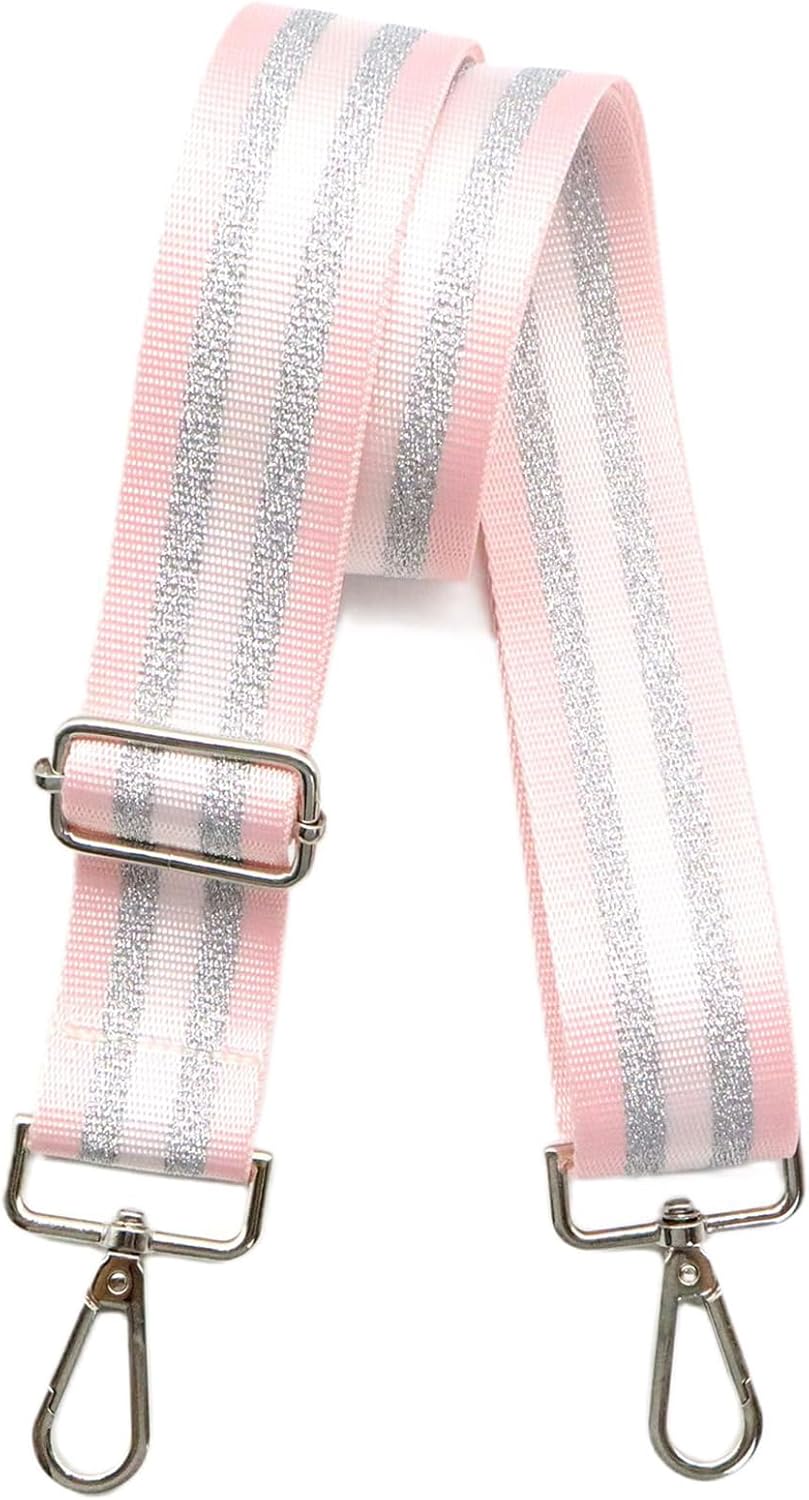 Adjustable Purse Strap - 1.5" Wide Handbags, Camera, Guitar, Phone & Crossbody Bag Replacement Shoulder Straps(Silver Hardware)