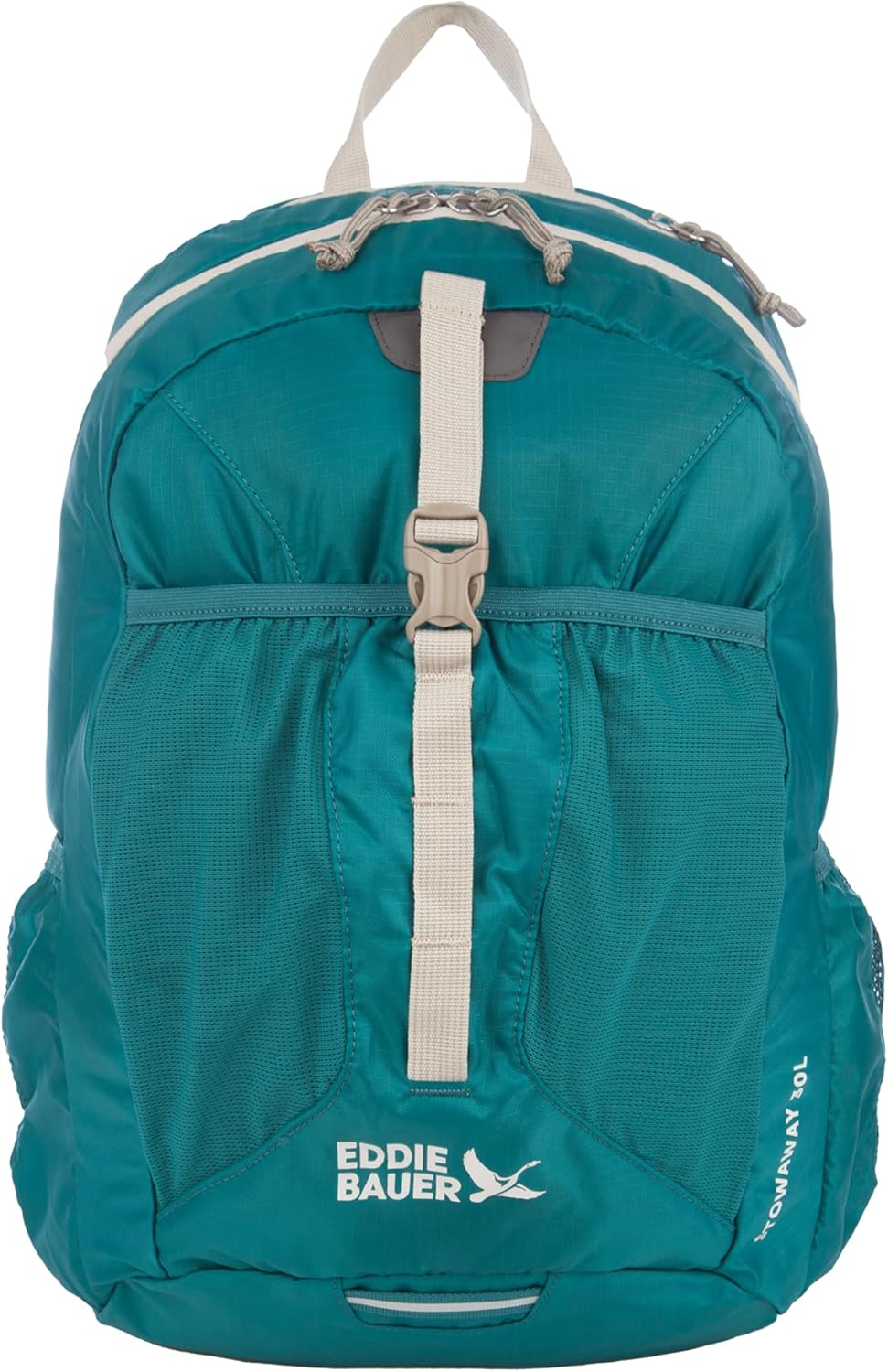 Eddie Bauer Stowaway Packable Backpack | Travel | Outdoor | Lightweight | Foldable | Durable | Ripstop Polyester | 30L - Deep Sea