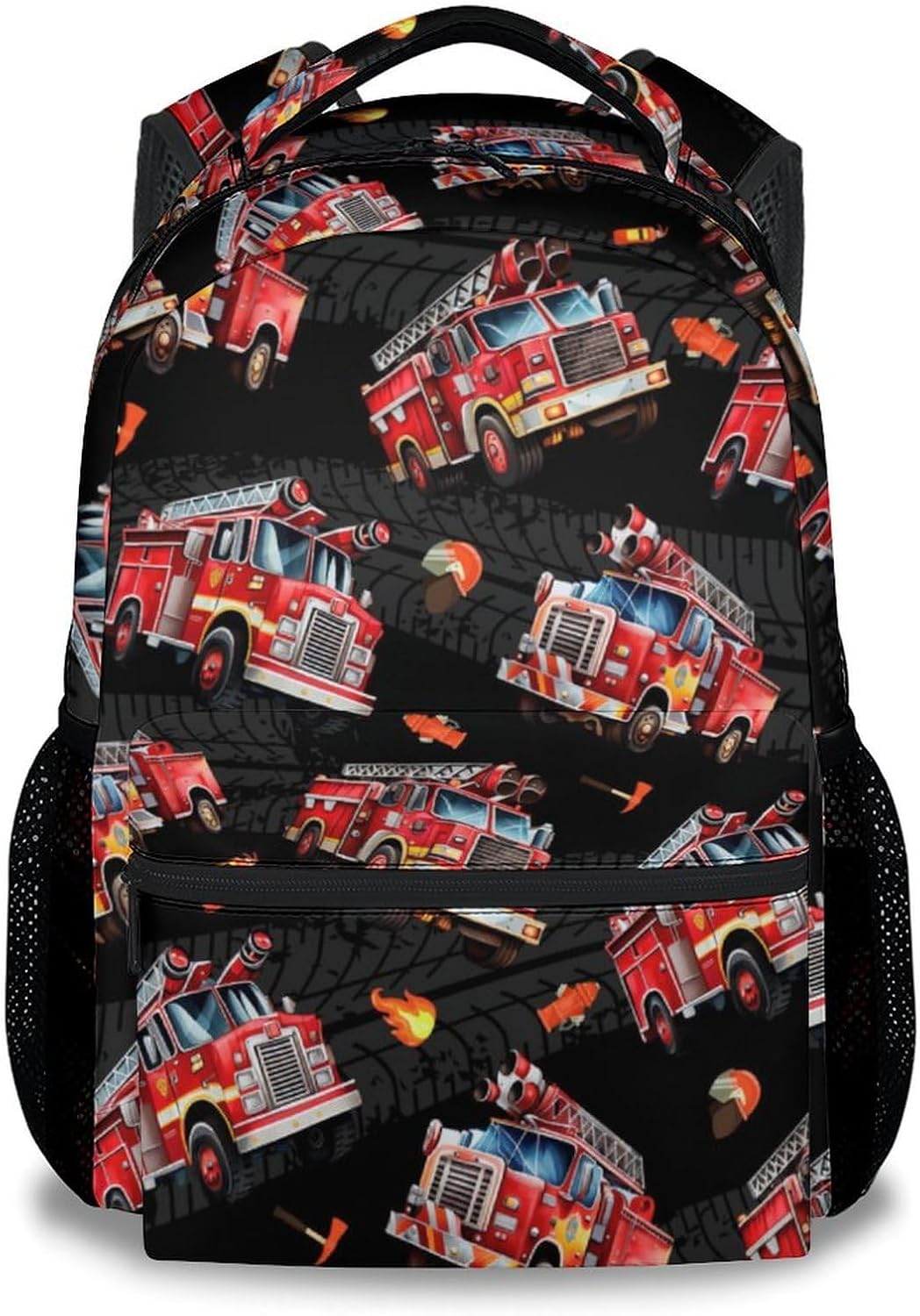 Toddler Boy Backpack - Fire Truck Backpacks for Kids - Cool Toddler Bookbag - Durable School Bag for Kindergarten/Preschool/Elementary(17 Inch)