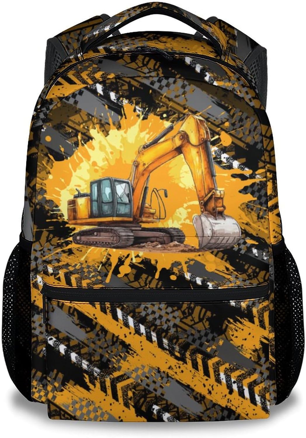 Mercuryelf School Backpack for Boys - Cool Excavator Backpacks for Kids - 17 Inch Bookbag for School, Travel