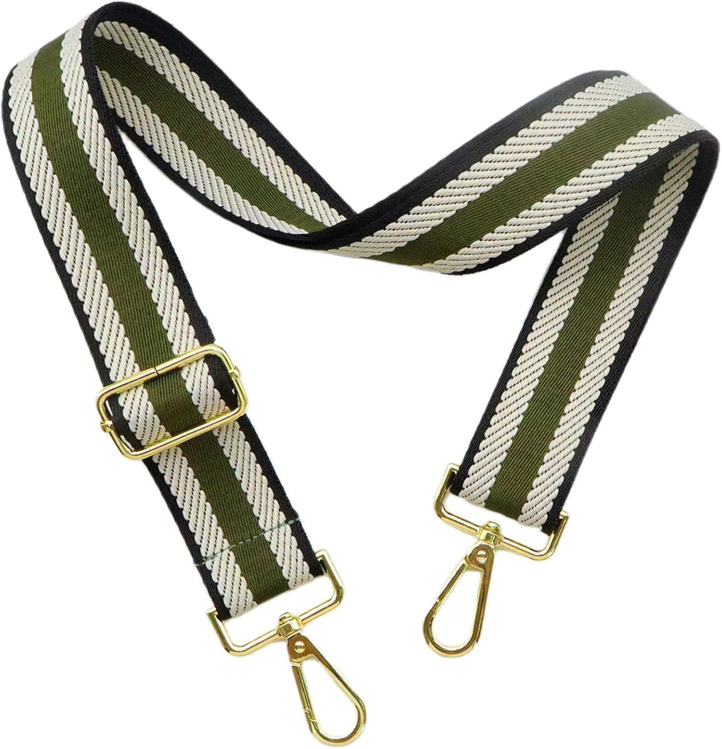 Adjustable Green Purse Strap - 1.5" Wide Handbags, Camera, Guitar, Phone & Crossbody Bag Replacement Shoulder Straps(Gold Hardware)