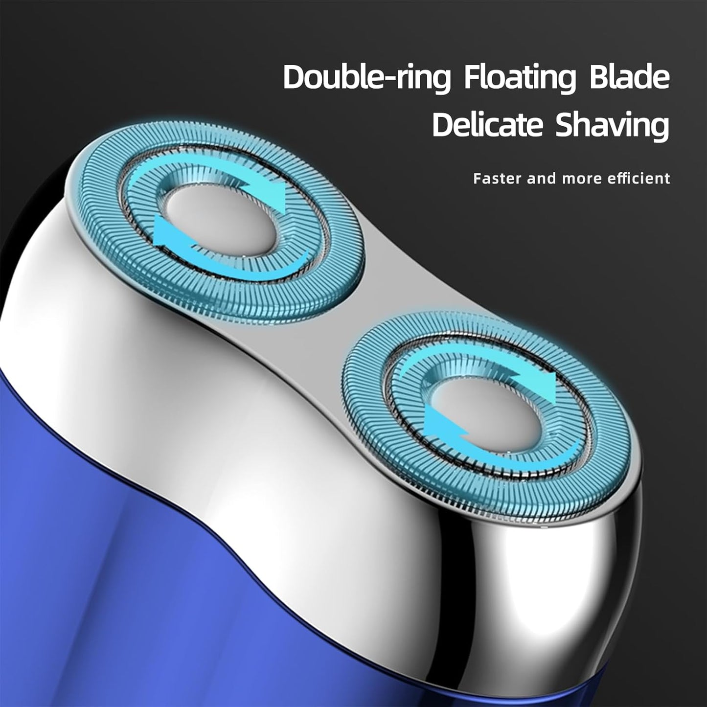 New Model Mini Dual-Head Electric Shaver, Upgrade Pocket Shaver, Washable Double Head Razor, USB Mini Portable Razor, Rechargeable Waterproof Compact (Four Color) (Sliver)
