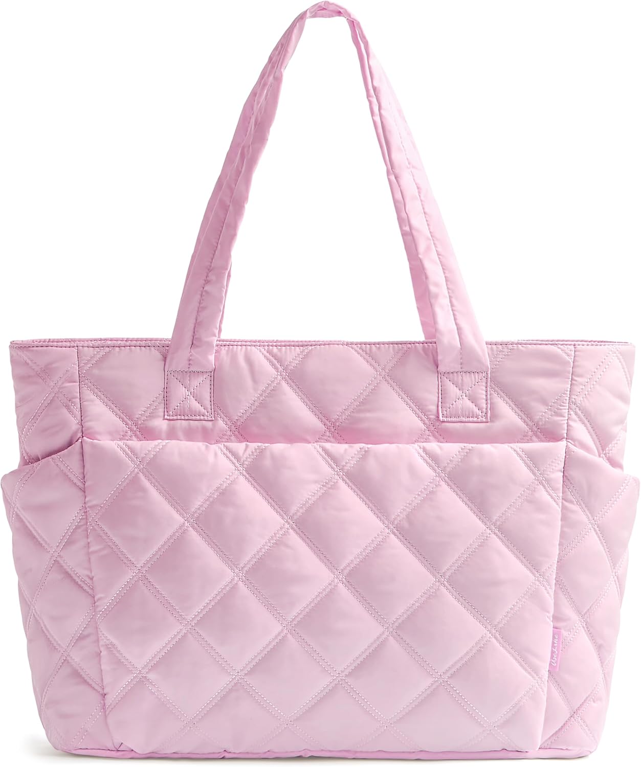 Tote Bag for Women, Lightweight Puffer Tote Work Bags with Compartments for Travel, Quilted Shoulder Bag with Zipper